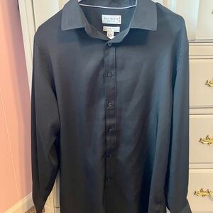 Bill Blass Black Dress Shirt Smooth Fabric